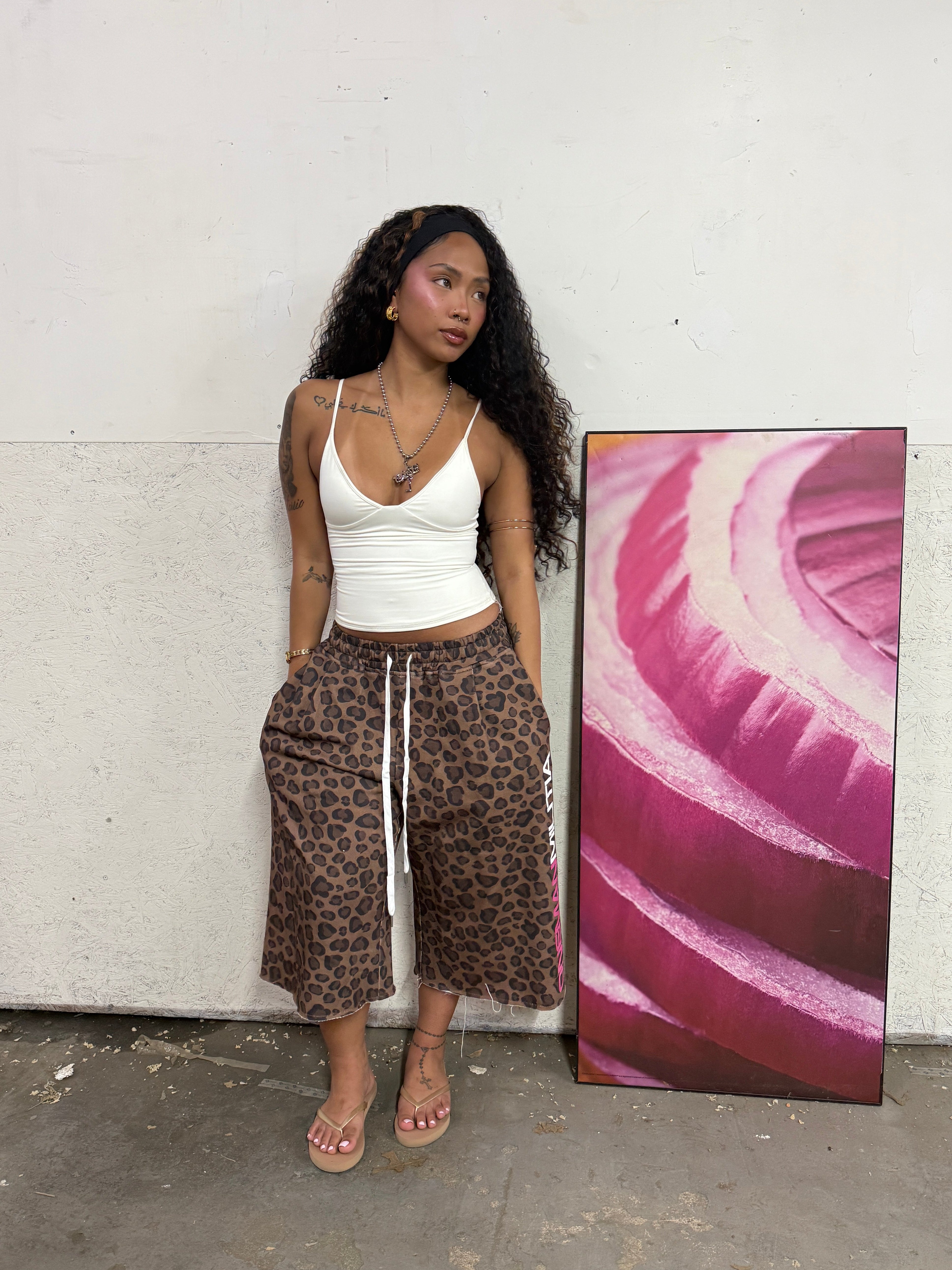 Cheetah Sweat Shorts (3/4)